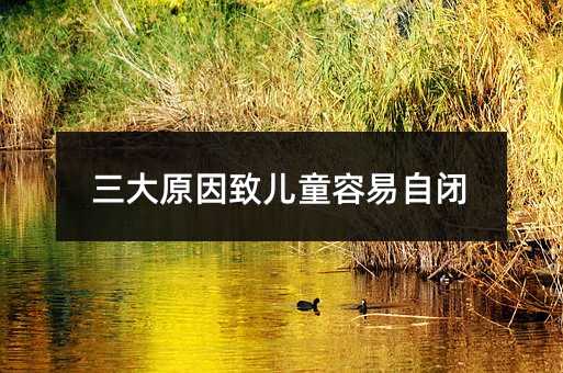 三大原因致儿童容易自闭