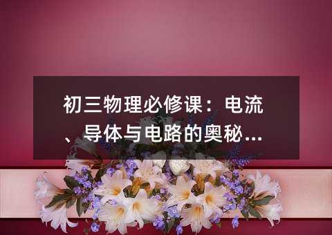 初三物理必修课:电流、导体与电路的奥秘解析