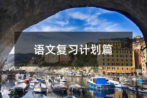语文复习计划篇
