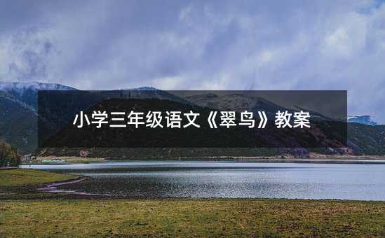 小学三年级语文《翠鸟》教案